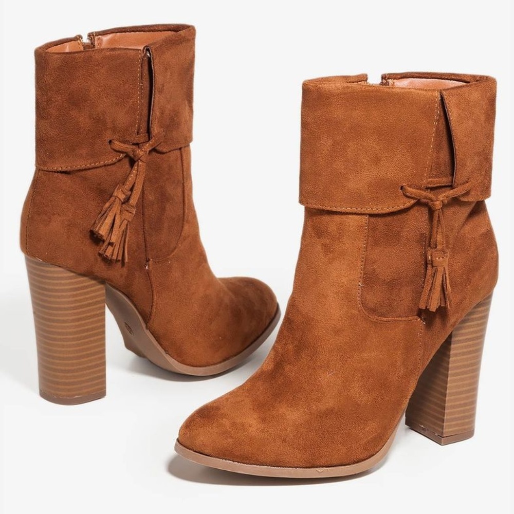 Cognac Heeled Bootie